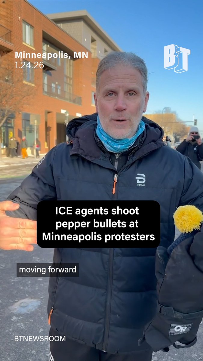 BT News is on the ground in Minneapolis, where we spoke to a protestor who was shot with pepper bullets during this afternoon's demonstration against ICE. The protest erupted in response to an ICE agent fatally shooting 37-year-old Alex Pretti.