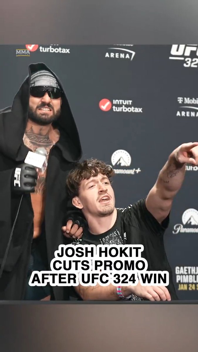Josh Hokit walked in, cut a promo, and left the #UFC324 post-fight press conference 🎤