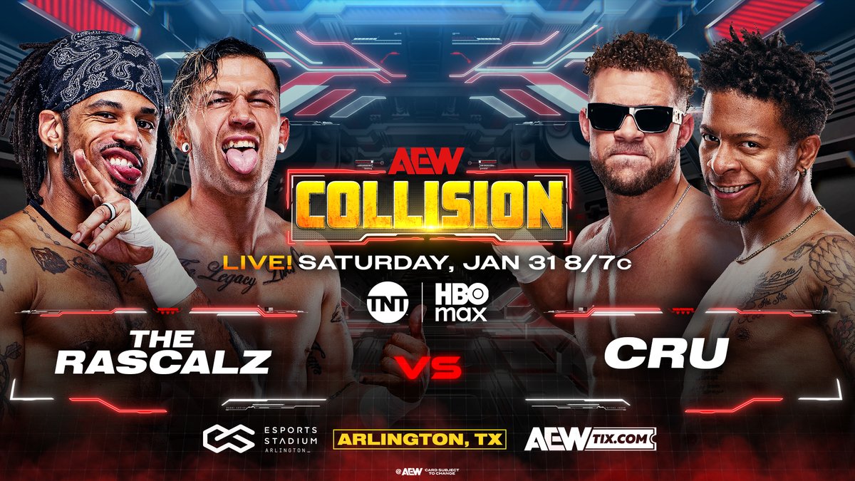 CRU wants a fight, and The Rascalz are game, now it’s just a matter of picking which two answer the call 🤷 Watch #AEWCollision on TNT & HBO Max