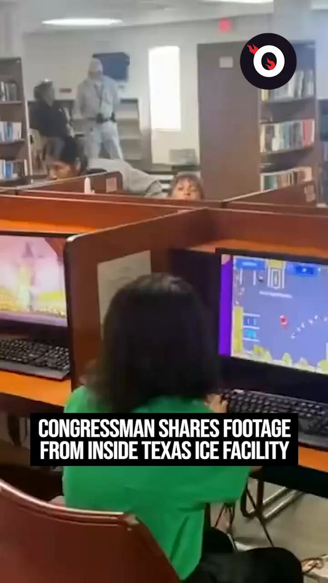 Rep. Tony Gonzales (R-TX) shows footage from inside an ICE facility in Dilley, Texas. I still remember when Obama had children locked up in cages..