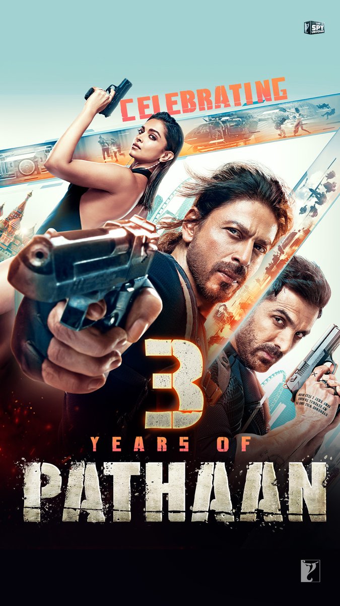 High-octane action, edge-of-the-seat thrills, and moments that made all of us go 😍😍😍 Celebrating #3YearsOfPathaan