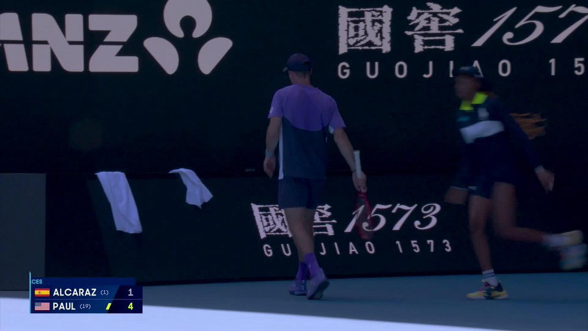 FULL send 🚀 Carlos Alcaraz unleashes a massive forehand to get the break. Wide World of Sports • ESPN • TNT Sports • WOWOWテニス • #AO26