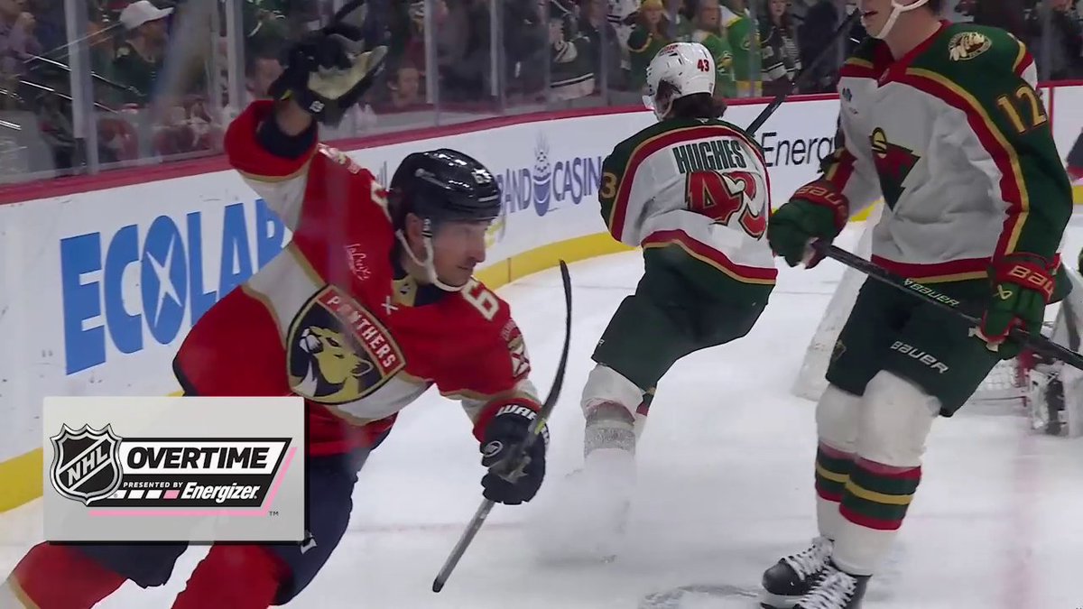 Welcome back, Brad Marchand! 😼 He wins it for the Florida Panthers in Energizer overtime!