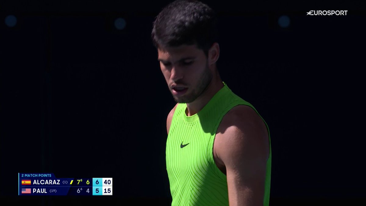 ALCARAZ ELEVA LA TEMPERATURA 🌡️ El número uno vence a Paul en un partido muy trabajado (7-6, 6-4 y 7-5) y ya está en los cuartos de final. 🎾 Lo has visto en Eurosport.es y HBO Max España. #AusOpen #AO26