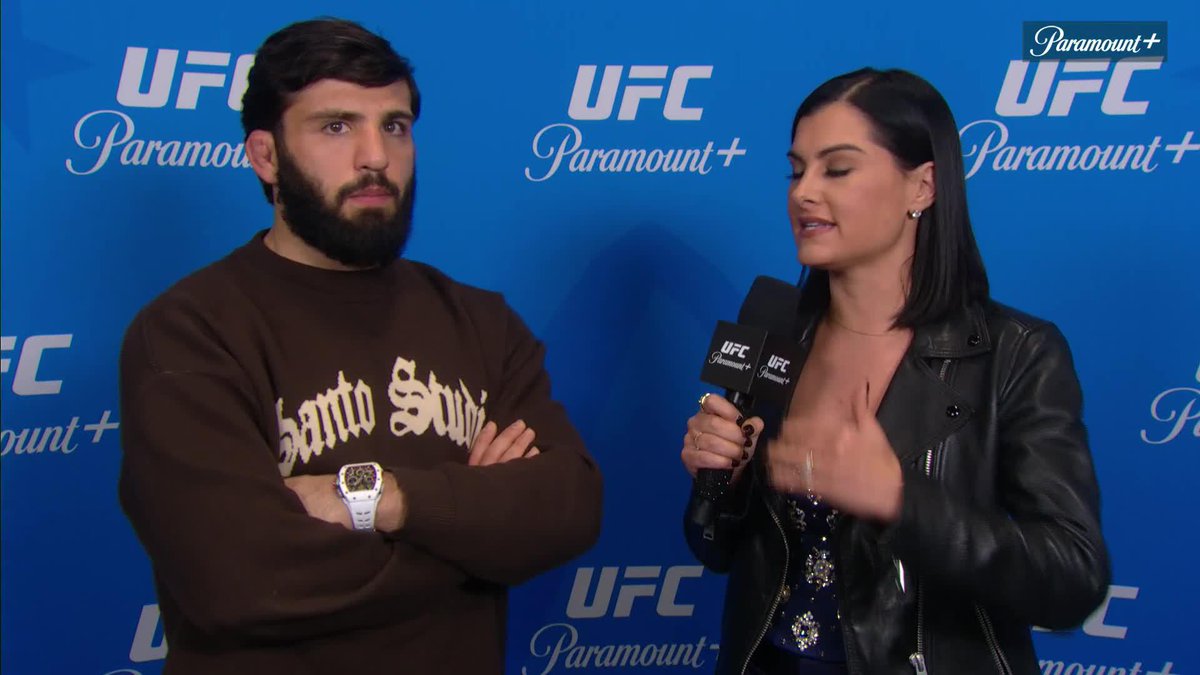 "I would like to fight Gaethje." - Arman Tsarukyan UFC to Megan Olivi 📺 Paramount+