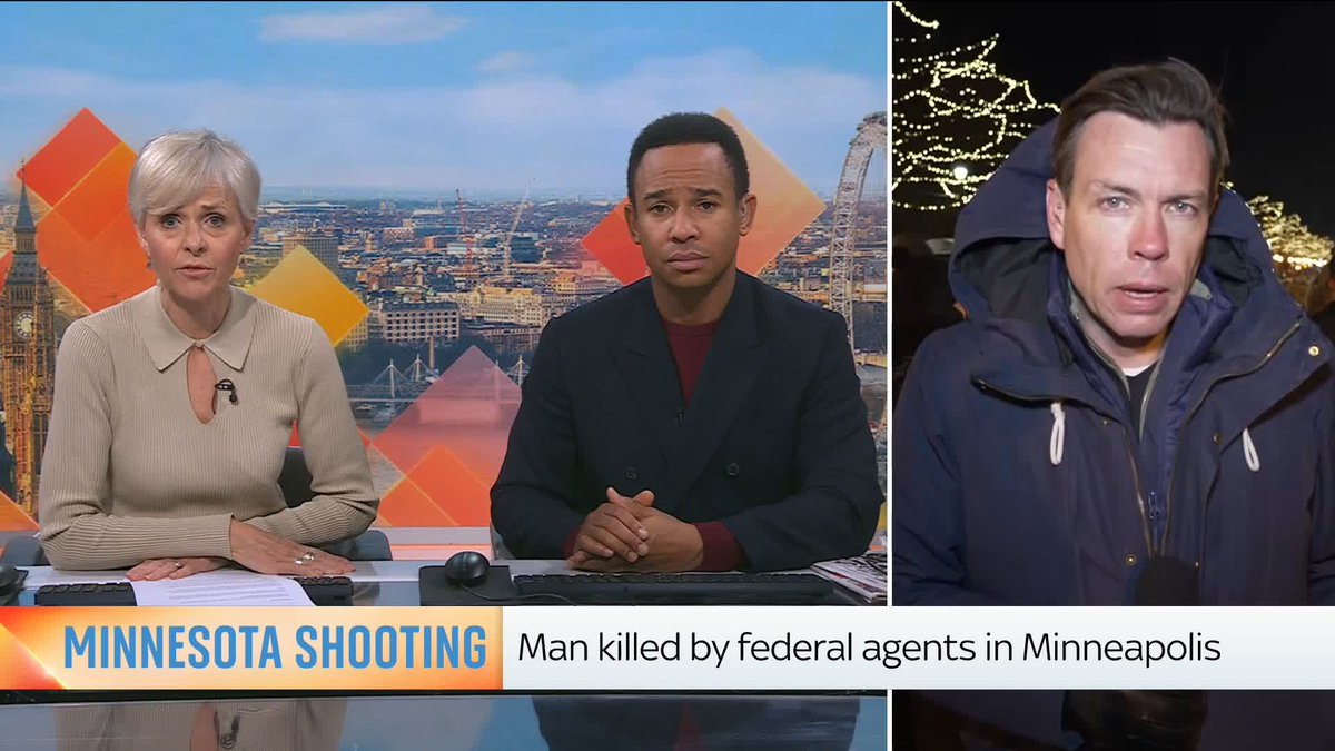 "There is a profound sense of shock, of anger, of fear." Sky's Mark Stone describes the mood in Minneapolis at a vigil for Alex Pretti, after he was fatally shot by immigration agents. Read the latest on our live blog ➡️ 📺 Sky 501