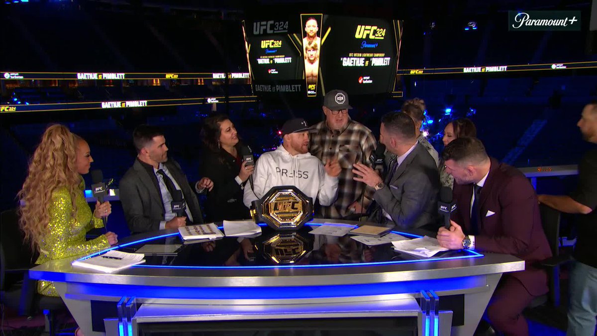 The Gaethje Family all celebrating at the desk 🥹 📺 Paramount+