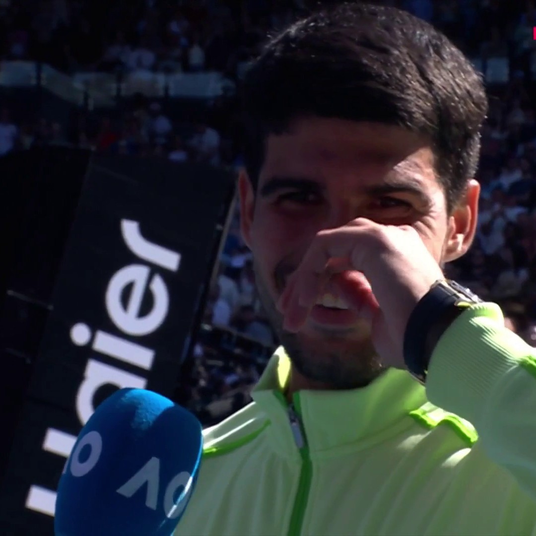 Carlos Alcaraz says Djokovic sent him a message after seeing Carlitos’ new service motion 😅😅