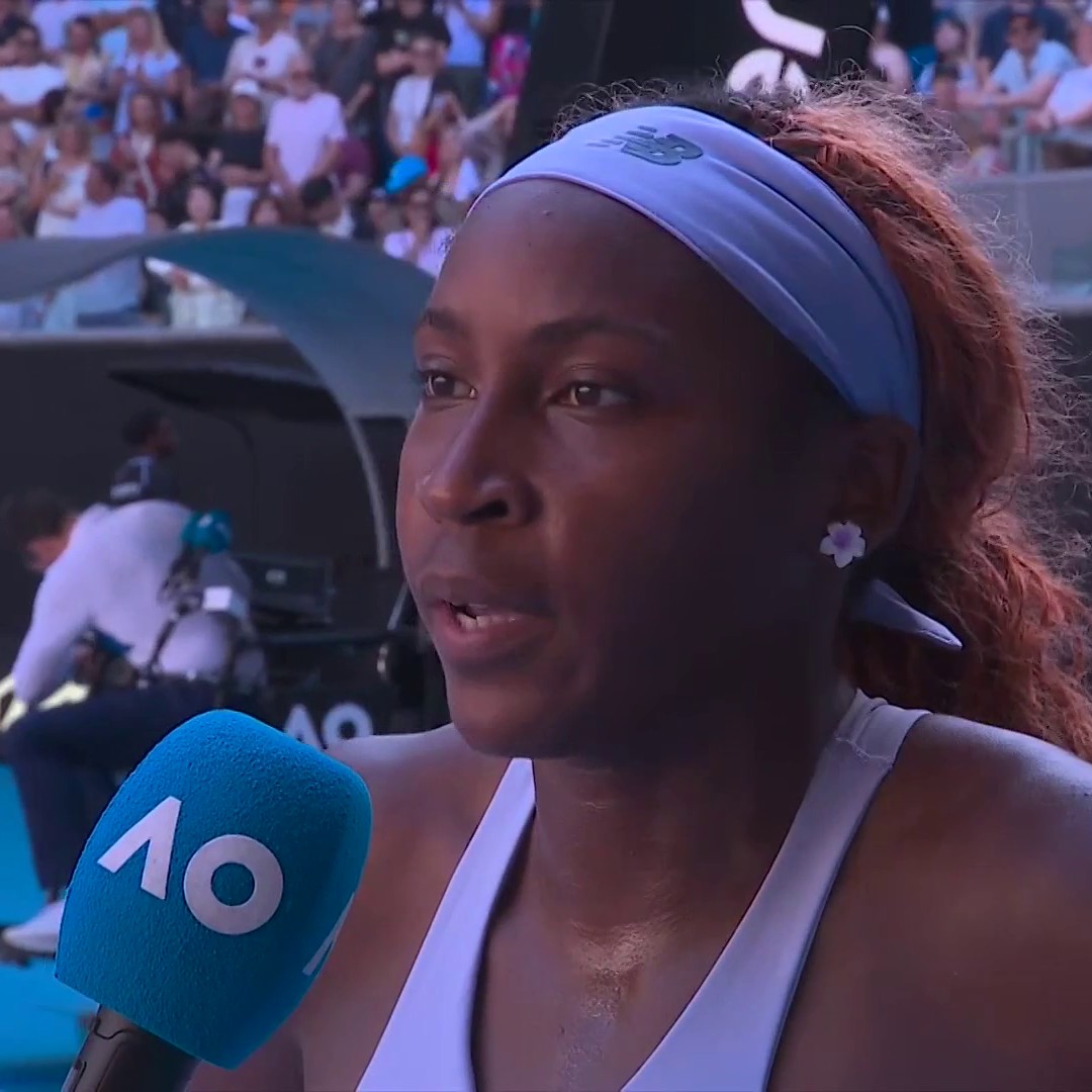 "The biggest thing is trusting myself" ๐ช Coco Gauff reacts to reaching the Australian Open quarter-finals ๐