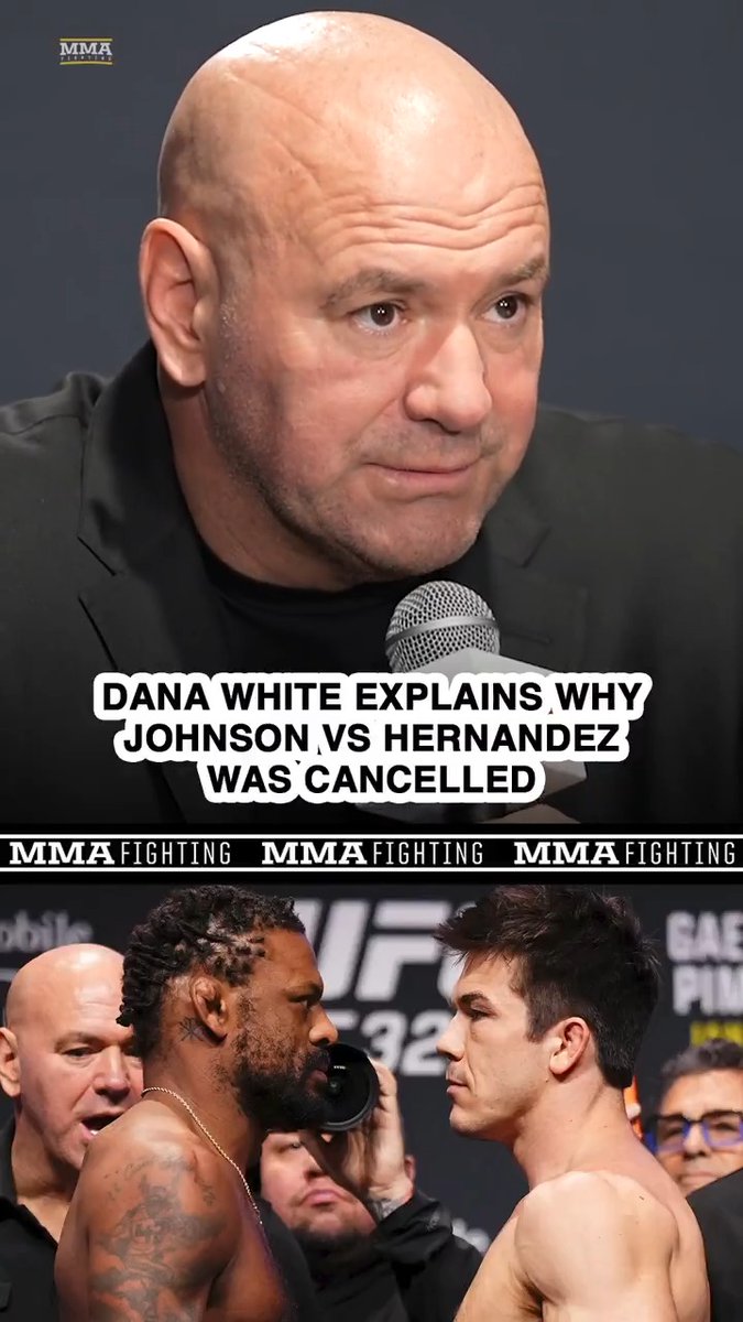 Dana White reveals why Michael Johnson vs. Alexander Hernandez was pulled from #UFC324 at the last minute: "We got called from the gaming integrity service, and I said I’m not doing this shit again. We pulled the fight."