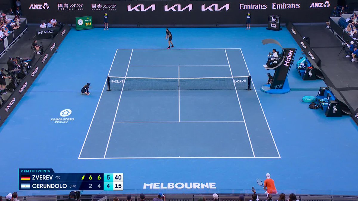 El match point con el que Zverev le ganó a Cerúndolo es una LOCURA 🤯 Un reflejo de lo que jugó el alemán todo el partido.