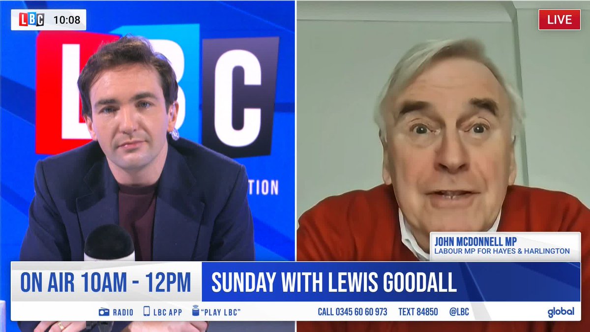 ‘If he gets elected, I’d bring him into cabinet immediately.’ John McDonnell tells Lewis Goodall that Keir Starmer shouldn’t block Andy Burnham from standing to become a Labour MP.