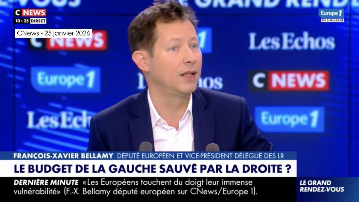 Refus de LR de censurer le budget: "Les députés LR sont des résistants, des combattants" (!) s'enflamme Bellamy. La seule chose qui compte pour les Français, ce sont les résultats: les députés LR ont rendu les armes et sont devenus des carpettes face à un budget socialiste.