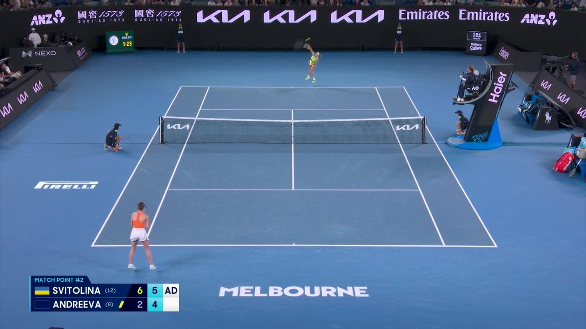 Elina Svitolina’s reaction after beating Mirra Andreeva at the Australian Open. Look at that smile on her face. That’s the face of a woman who just reached her 14th Grand Slam Quarterfinal. What a player. What a career. What a win. 🇺🇦🥹
