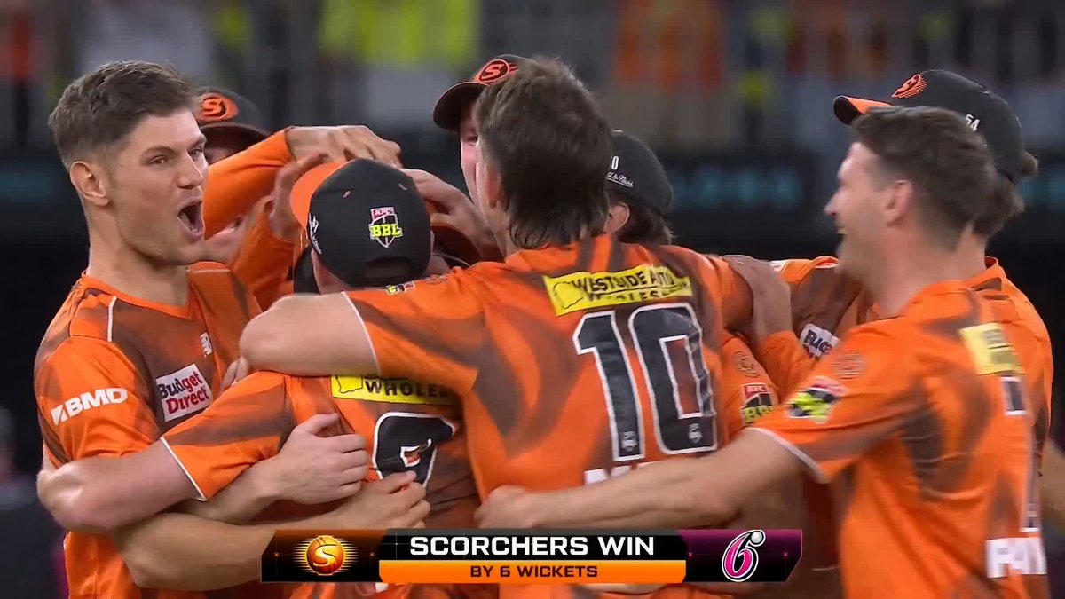 Perth Scorchers are VICTORIOUS in the men's Big Bash League final! 🔥
