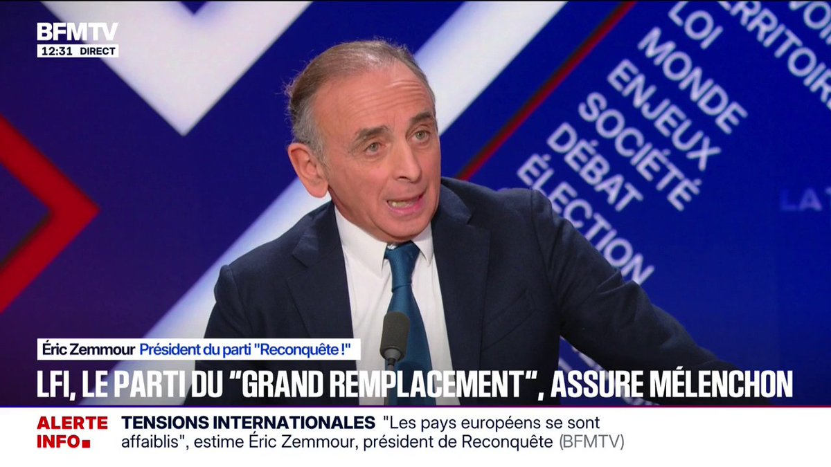 Une femme à l'Élysée? "Pourquoi pas [...] Il y a évidemment des femmes qui sont des exceptions et qui vont incarner le pouvoir", déclare Éric Zemmour
