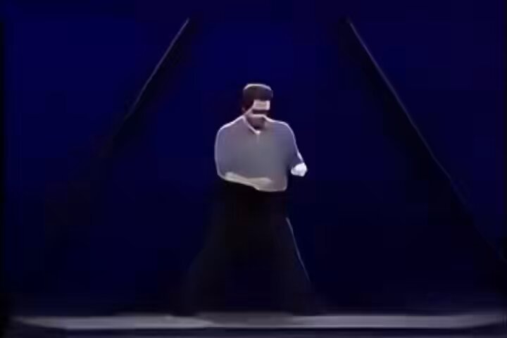 In 1991, Michael Moschen turned juggling into kinetic poetry, weaving balls and a triangle with rhythm, balance, and physics like never before.