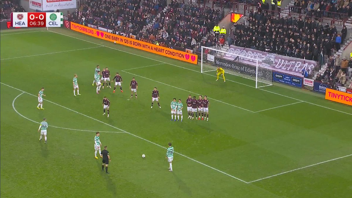 🔥 "ABSOLUTELY PHENOMENAL!" Celtic finally score a direct free-kick through Benjamin Nygren to take the lead at Hearts ⤵️