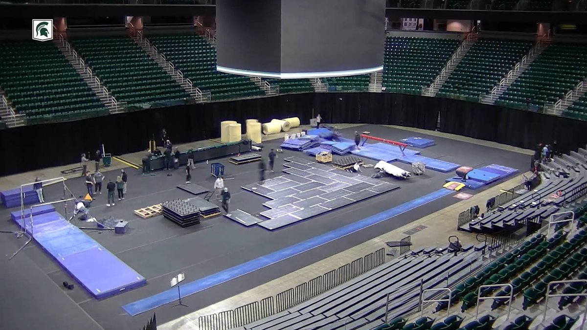Less than 24 hours after Michigan State Men's Basketball's win against Maryland, Breslin is ready for Michigan State Gymnastics vs UCLA!