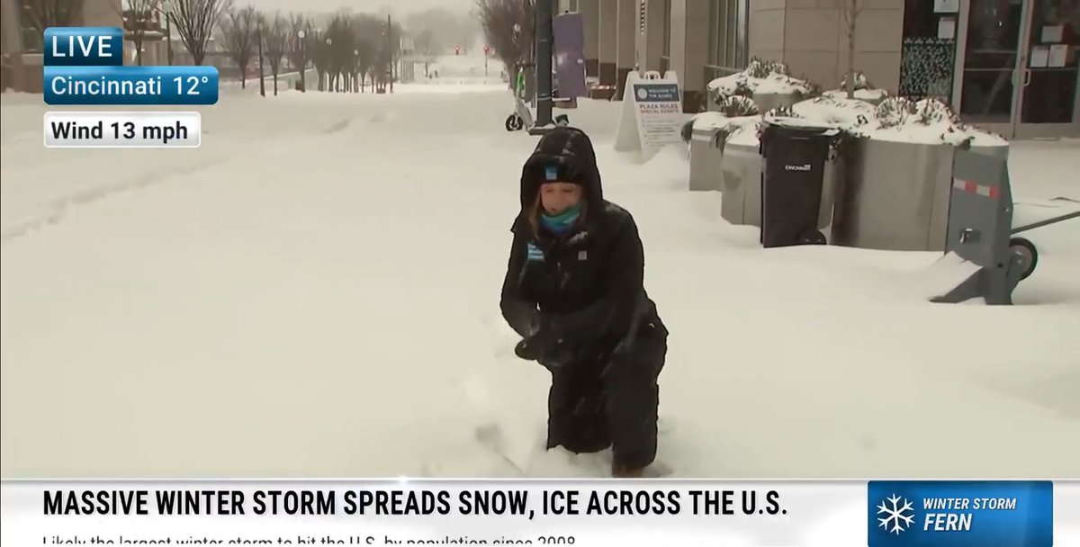 Heavy snowfall and plummeting temperatures are causing travel disruptions as Winter Storm Fern moves through the Ohio Valley. Watch here for a live update from Meteorologist Jen Carfagno in Cincinnati.