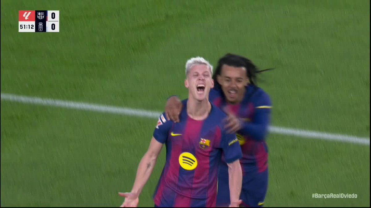 Dani Olmo and Barcelona take advantage of the Real Oviedo mistake in the back! Crucial goal!