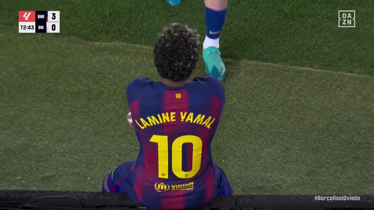 ヤマルのスーパーボレーが炸裂🇪🇸🔥🔥 ダニ・オルモのクロスに完璧なバイシクルで合わせる☄️💥 🎥DAZN Japan