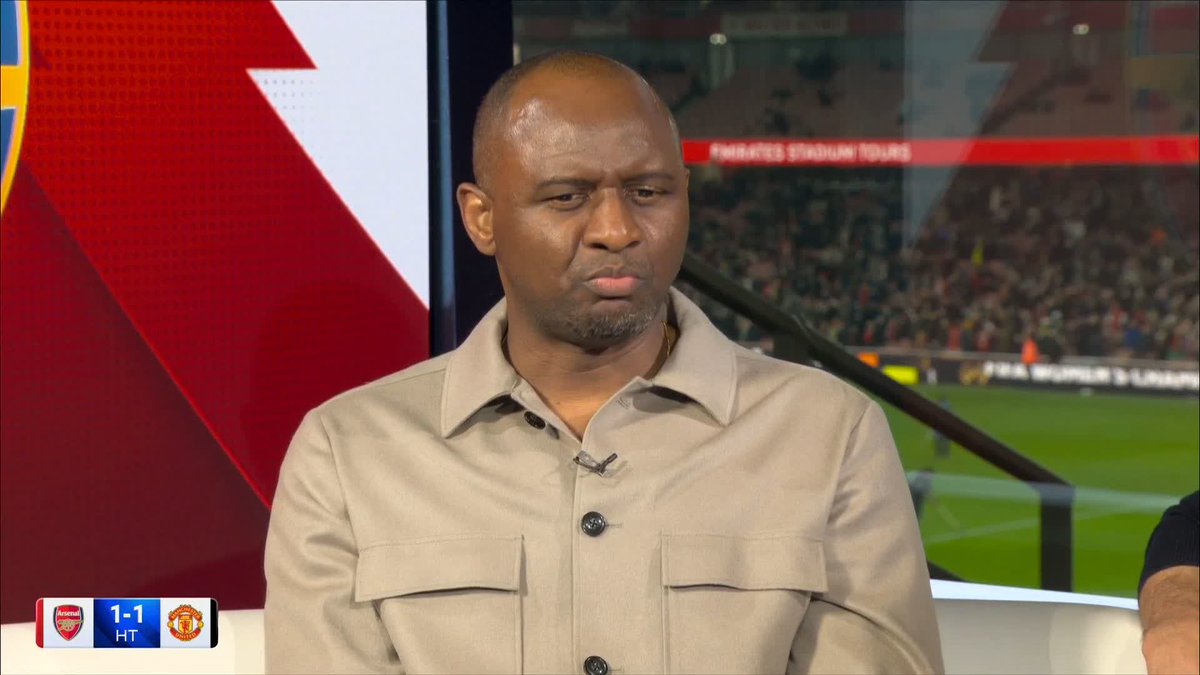 Patrick Vieira: “The feeling is that there’s NO risk, there’s too many passes going backwards, not forward. I want Arsenal to be more brave, take a little bit more risk.” 😤 🎥 Sky Sports Premier League