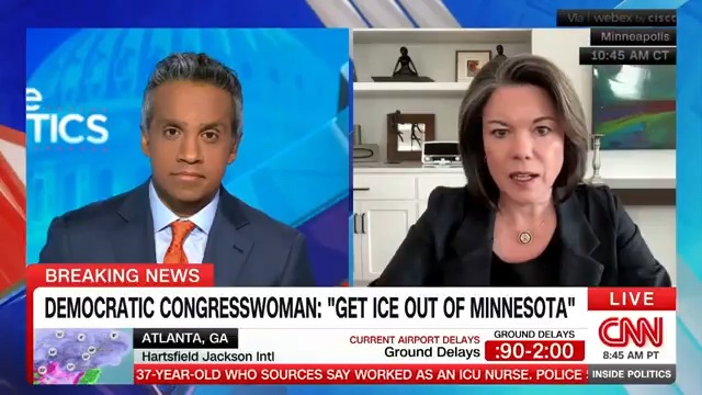 NEW: "This is coming to a city near you." Democratic Rep. Angie Craig, who is running for Senate in Minnesota, tells Manu Raju Democrats "should do whatever it takes to get ICE out of Minnesota." Asked about a potential government shutdown, she added, "We have to pull that lever."