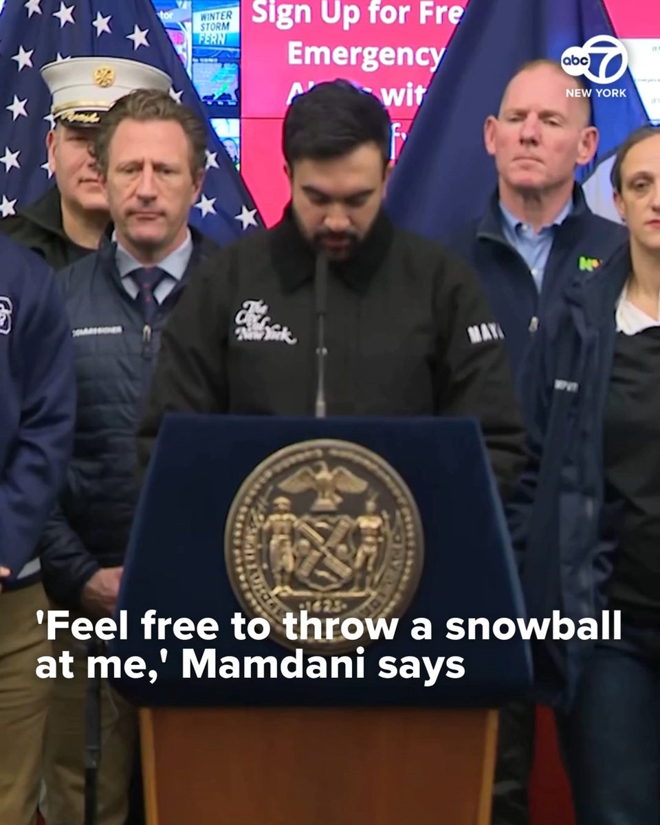Mayor Mamdani says he knows some may be disappointed with the decision and invites students to feel free to throw a snow ball at him.