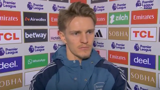 ๐ฃ๏ธ "Be together, work harder than ever, look for the next game and bounce back." ๐ Arsenal Skipper Martin รdegaard on today's defeat to United. #beINPL #ARSMUN #Arsenal