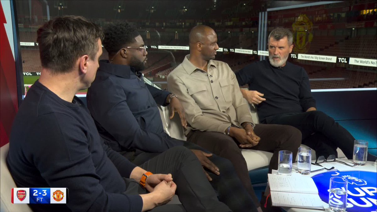 "United were always going to cause Arsenal problems, I could smell it." Roy Keane says Arsenal should keep their heads high amid pressure 🧠