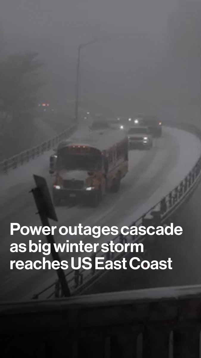 A massive winter storm reached the US Atlantic Coast on Sunday, bringing heavy snow and ice, straining power grids and grounding thousands of flights at levels not seen since the pandemic