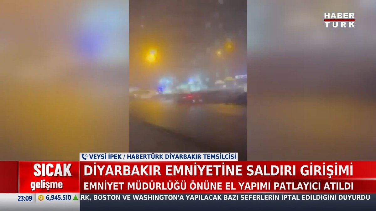 #SONDURUM - Diyarbakır Emniyetine saldırı girişimi El yapımı patlayıcı atan 2 şüpheli aranıyor.
