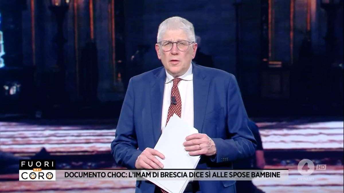 "Sono senza parole! Se questo è un Paese civile, domani qualcuno andrà dall'Imam di Brescia, che dice che le bambine di 9 anni possono sposarsi, e lo porterà fuori dall'Italia!" La riflessione di Mario Giordano a #Fuoridalcoro