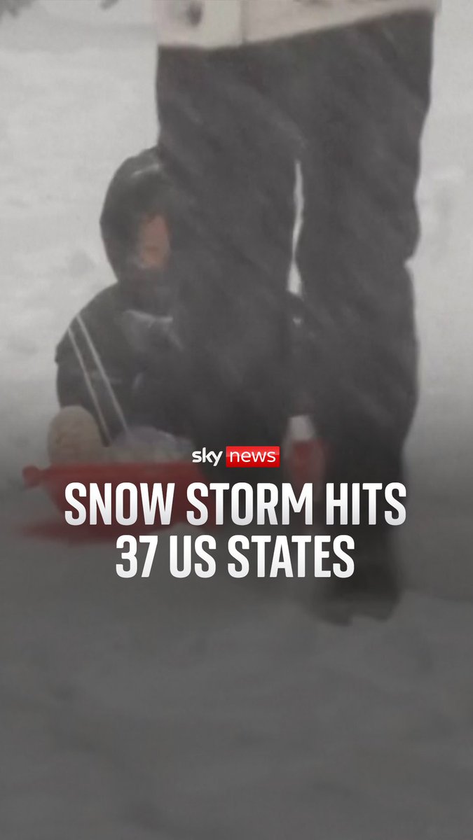 At least 180 million people in 37 states - more than half America's population - are affected by the snow storm, according to the National Weather Service.