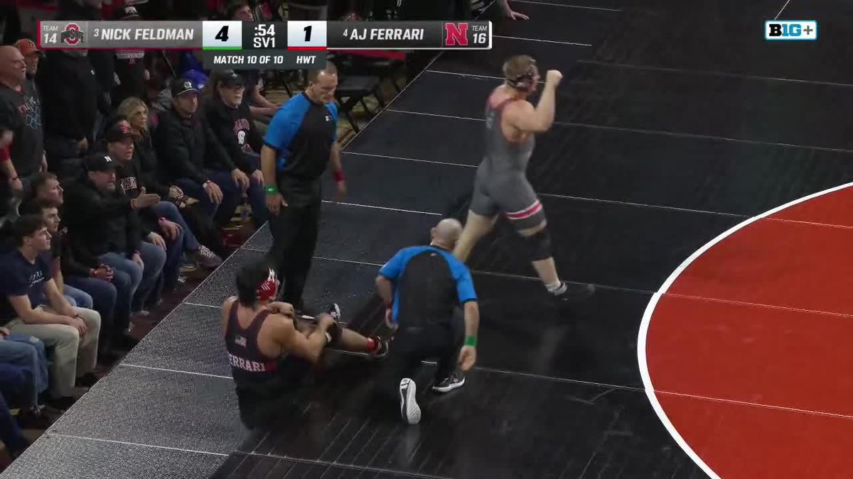 Feldman tops Ferrari‼️ No. 3 Nick Feldman outlasts No. 4 AJ Ferrari to send No. 2 Ohio State to a dramatic win at No. 6 Nebraska.