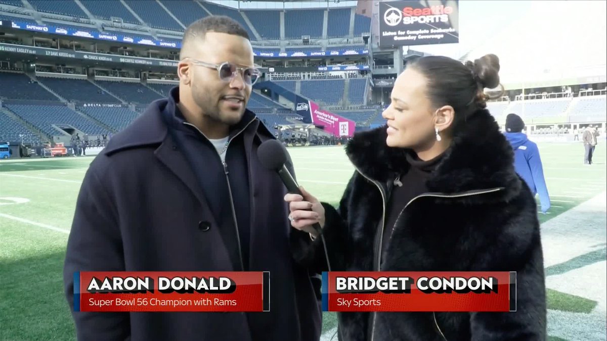"They've got a complete team" 🤩 Aaron Donald looks ahead to the NFC Championship game between Los Angeles Rams and the Seattle Seahawks 💭