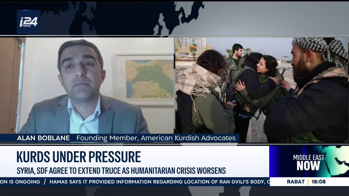 .Alan Boblane: The Kurdish message is very clear. We are on the frontlines of the fight against extremism, but the world cannot turn a blind eye. Israel should not ignore the threats on its own border, where it has ISIS 2.0. David Matlin