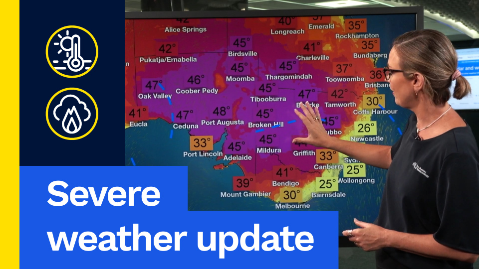 Severe Weather Update: Record breaking heat and Extreme Fire Danger Video current: 1pm AEDT 26 January 2026 For the latest forecasts and warnings, go to or the BOM Weather app.