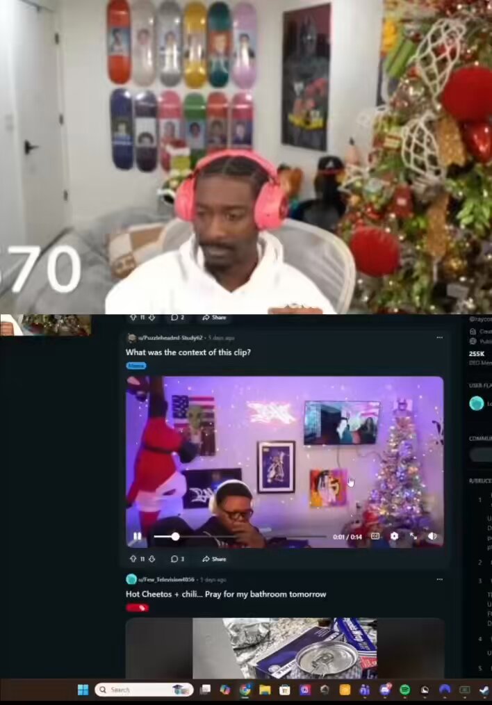 BruceDropEmOff was reacting to a video of Cuffem crying and immediately burst into LAUGHTER after Cuffem’s chat started VIOLATING him🤣💀 “Look at that dumb fat 🥷” 💀😭