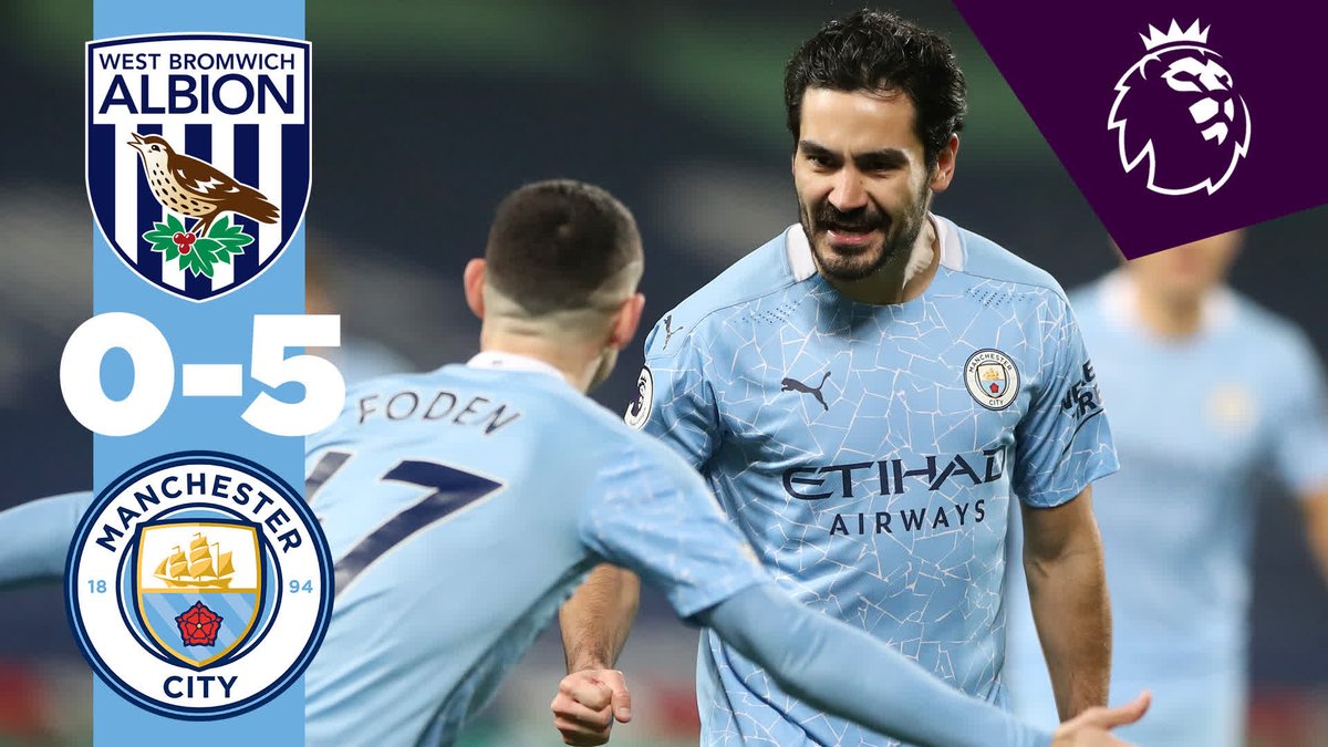 #OnThisDay: West Brom 0-5 #ManCity [2021] ⚽️ [6', 30'] Ilkay Gündogan ⚽️ [20'] Joao Cancelo ⚽️ [45+2'] Riyad Riyad Mahrez ⚽️ [57'] Raheem Raheem Sterling