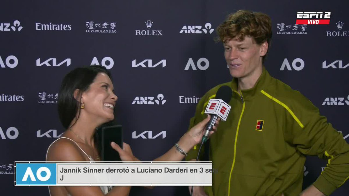 🇮🇹💪 ¡Mano a mano! Sinner habló con @ESPNTenis sobre su partido, su servicio y la importancia de estar poco tiempo en cancha. 📺 Mirá el #AO26 en el Plan Premium de Disney Plus