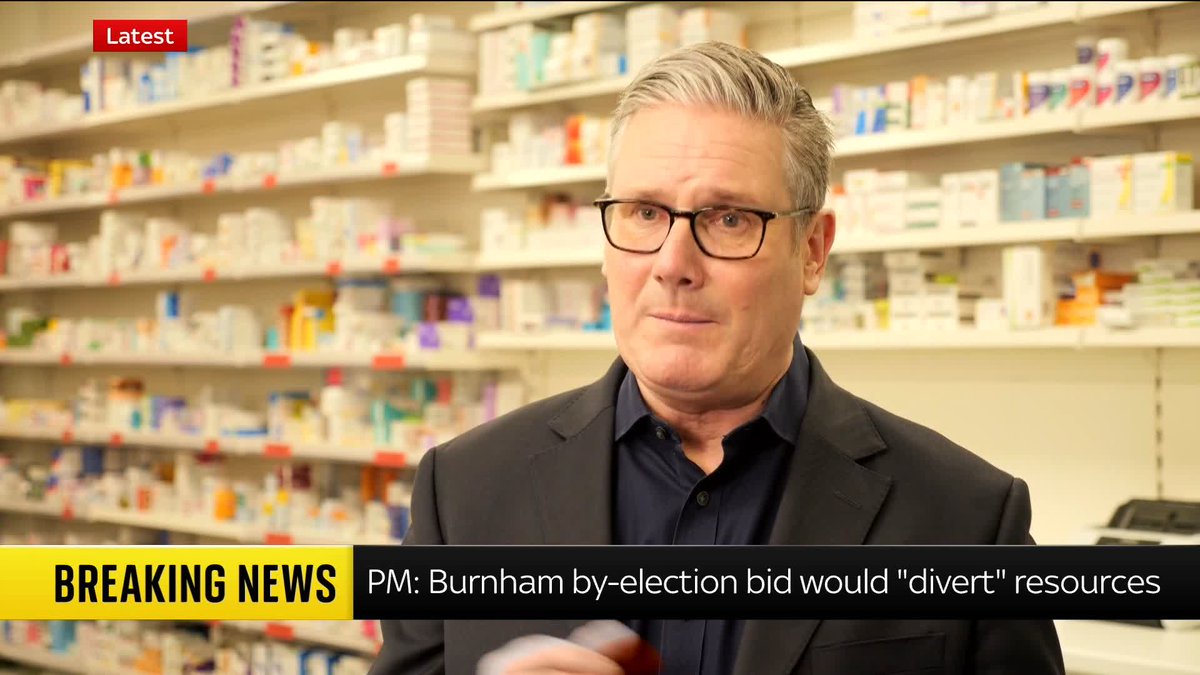 Sir Keir Starmer defends blocking Andy Burnham from running as a Labour MP and says a Manchester Mayor by-election would 'divert' resources. 📺 Sky 501, Virgin 602, Freeview 233 and YouTube