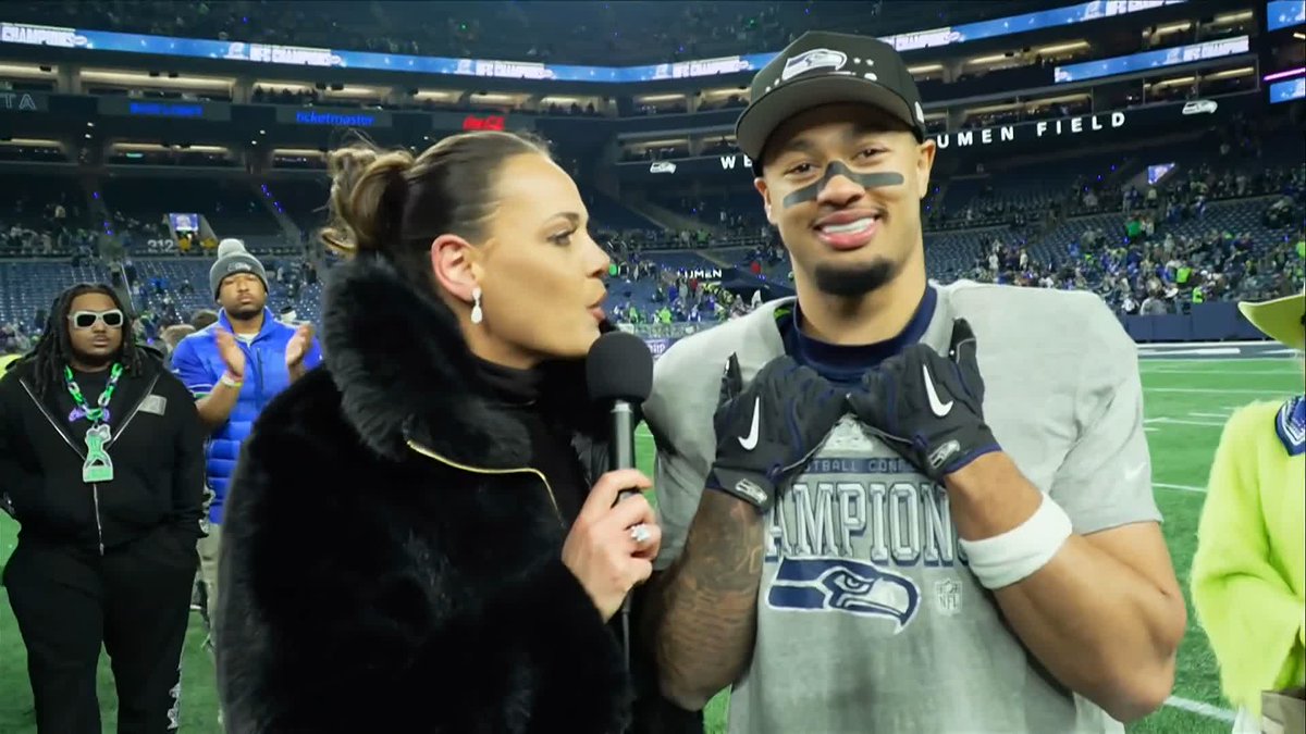 "It's truly an honour, a dream come true!" ❤️ Jaxon Smith-Njigba is heading to the Super Bowl with the Seahawks! 🙌