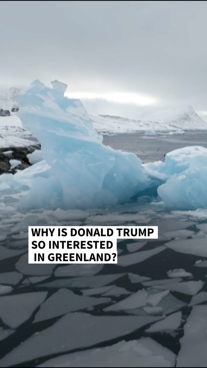 VIDEO: 🇬🇱 🇺🇸 Why is Donald Trump so interested in Greenland? The US president says he wants America to control Greenland, a Danish island for hundreds of years. Why is Trump so interested in the icy expanse, home to only around 57,000 people? #AFPVertical