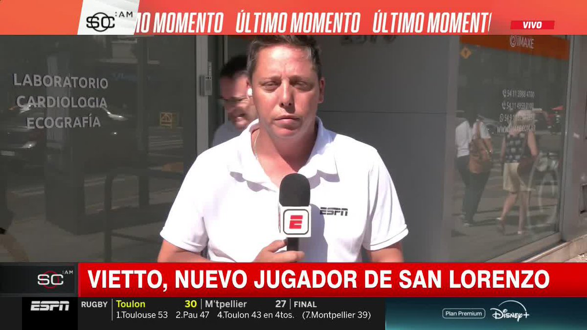 "SE TERMINARON DE PONER DE ACUERDO ENTRE LAS PARTES Y LUCIANO VIETTO VA A JUGAR EN SAN LORENZO" 🎤 Leandro Alves confirmó que el ex Racing jugará en el Ciclón 📺 #SportsCenterAM | #DisneyPlus Plan Premium