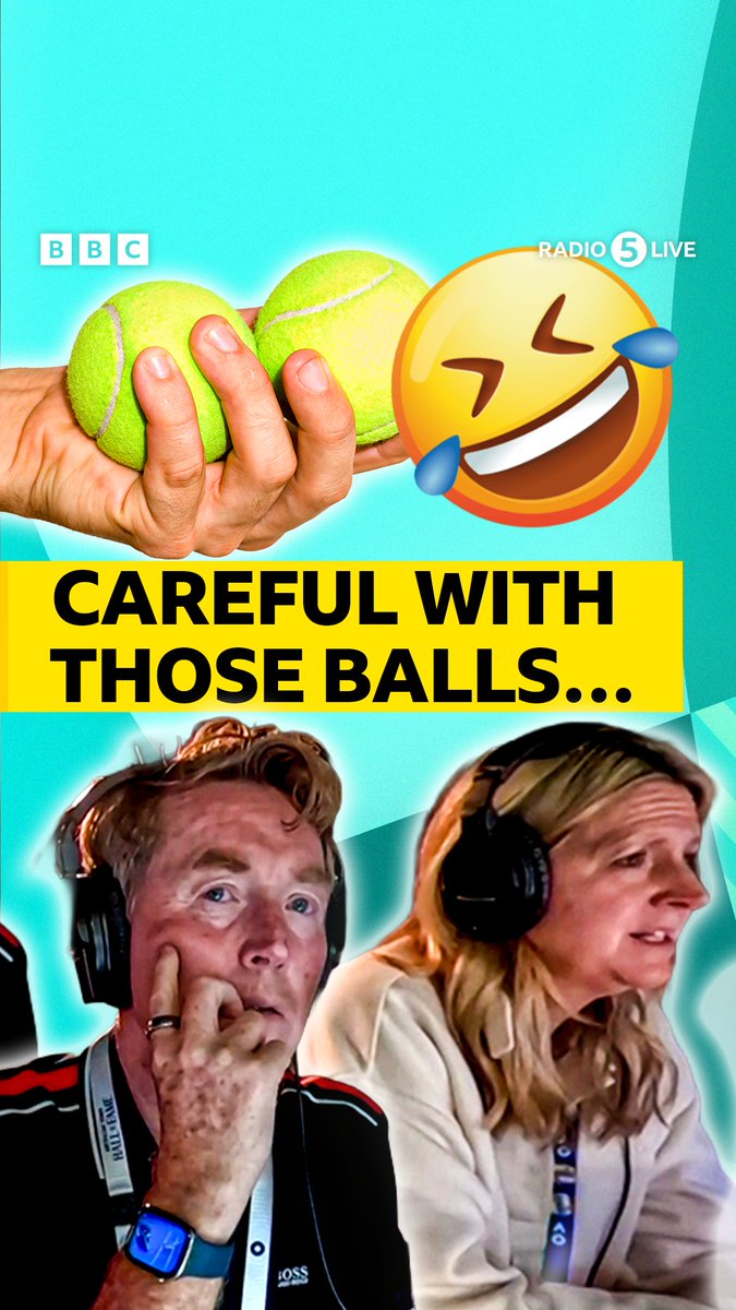 🎾👀 Careful with those balls… Gigi Salmon gets cheeky and Mark Woodforde can’t hold it together 😂 #BBCTennis #AusOpen