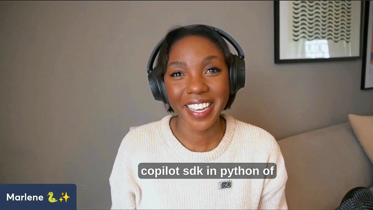 I made an agent using GitHub Copilot SDK to help me become a running influencer🏃🏾‍♀️✨ Here's the Python code you can use to build an agent that uses MCP and Skills to: - draft and send email - design pitch decks - make a website Copilot CLI then runs all of this in a workflow🐍