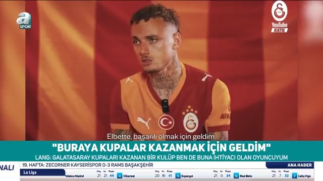 🦁 Noa Lang: Buraya kupalar kazanmak için geldim. Galatasaray kupaları kazanan bir kulüp, ben de buna ihtiyacı olan oyuncuyum.