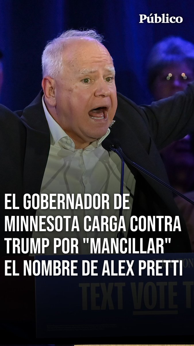 🎥El gobernador de Minnesota, Tim Walz, cargó contra Trump por “mancillar” el nombre de Alex Pretti, el hombre as3s1nad0 a tiros por un agente federal. La muerte de Pretti es la segunda en Minneapolis este mes, involucrando a agentes federales de inmigración (ICE)